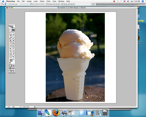 Creation of Photoshop IceCream w/ Cherry: Step 1